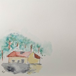 Carte de vœux aquarelle