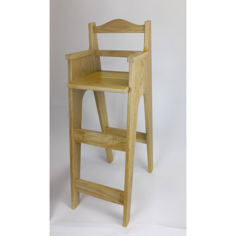 Chaise haute en bois pour table bar "Brimbelle" chêne massif