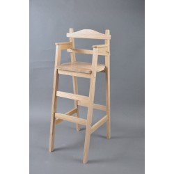 Chaise haute en bois pour table bar "Dahut" en chêne massif