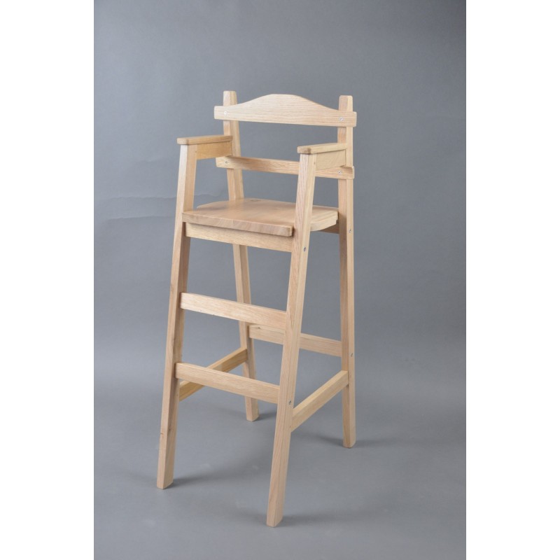 Chaise haute en bois pour table bar "Dahut" en chêne massif