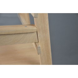 Chaise haute en bois pour table bar "Dahut" en chêne massif