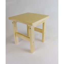Tabouret "Soyotte"  verni incolore