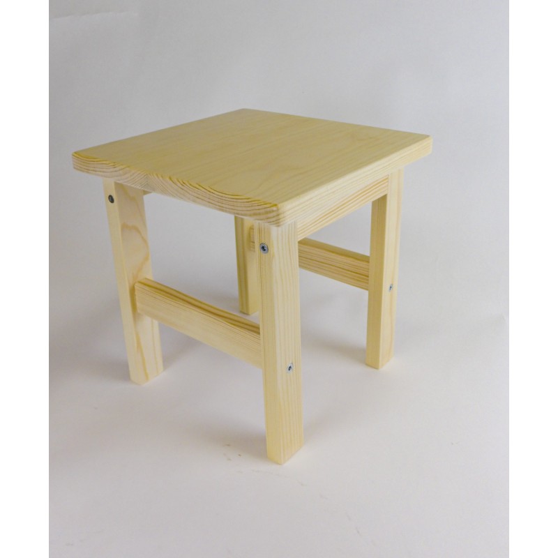Tabouret "Soyotte"  verni incolore