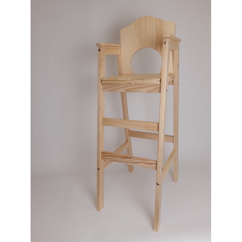 Chaise enfant "Dahut Evo" pour table bar vernie incolore