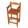 Chaise haute en bois Sagard sapin teinté noisette