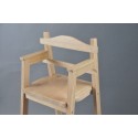 Chaise haute en bois pour table bar "Dahut" en chêne massif