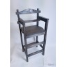 Chaise haute en bois Sagard gris foncé