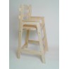Chaise haute en bois "Arentèle" brute